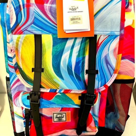 NWT Hershel multi color laptop bag/ backpack/ daypack and pouch - Picture 2 of 7